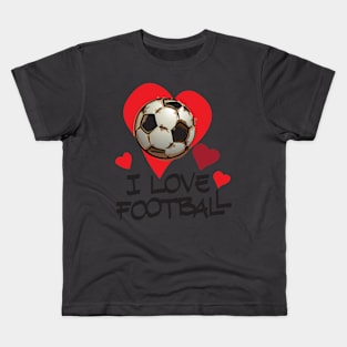 I Love Football Kids T-Shirt